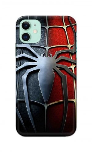 For Apple iPhone 11 Printed Mobile Case Back Cover Pouch (Spider)