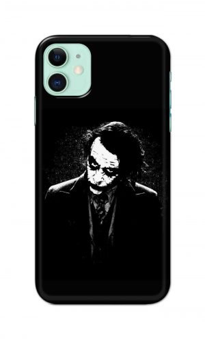 For Apple iPhone 11 Printed Mobile Case Back Cover Pouch (Joker Black And White)