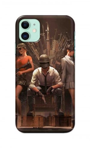 For Apple iPhone 11 Printed Mobile Case Back Cover Pouch (Pubg Sitting)