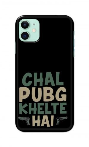 For Apple iPhone 11 Printed Mobile Case Back Cover Pouch (Pubg Khelte Hain)