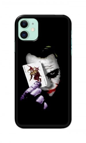 For Apple iPhone 11 Printed Mobile Case Back Cover Pouch (Joker Card In Hand)