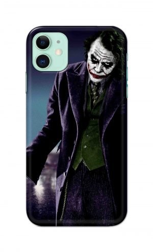 For Apple iPhone 11 Printed Mobile Case Back Cover Pouch (Joker Standing)
