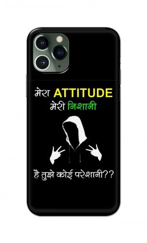 For Apple iPhone 11 Pro Printed Mobile Case Back Cover Pouch (Mera Attitude Meri Nishani)