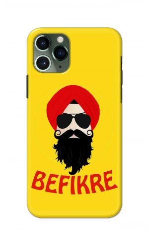 For Apple iPhone 11 Pro Printed Mobile Case Back Cover Pouch (Sardar Ji Befikre)