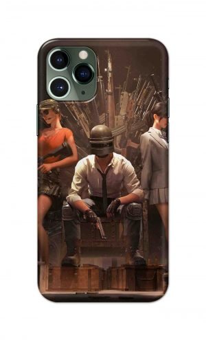For Apple iPhone 11 Pro Printed Mobile Case Back Cover Pouch (Pubg Sitting)