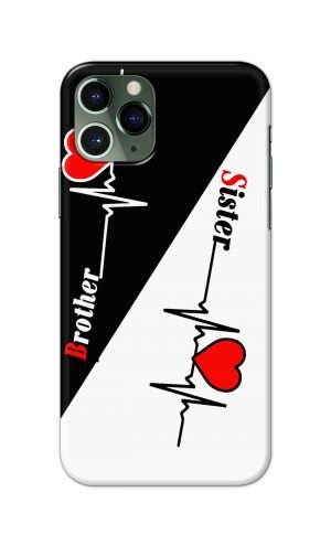 For Apple iPhone 11 Pro Printed Mobile Case Back Cover Pouch (Brother Sister)
