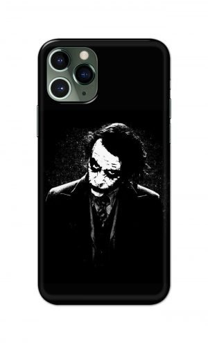 For Apple iPhone 11 Pro Max Printed Mobile Case Back Cover Pouch (Joker Black And White)