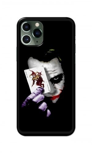 For Apple iPhone 11 Pro Max Printed Mobile Case Back Cover Pouch (Joker Card In Hand)