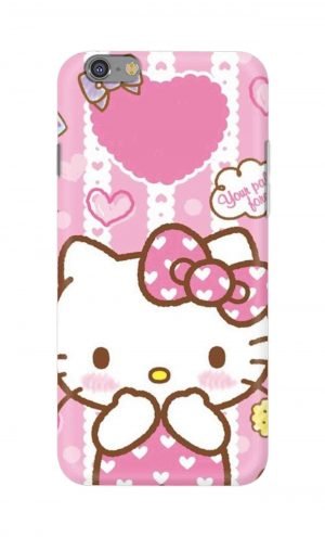 For Apple iPhone 6 6s Printed Mobile Case Back Cover Pouch (Hello Kitty Pink)