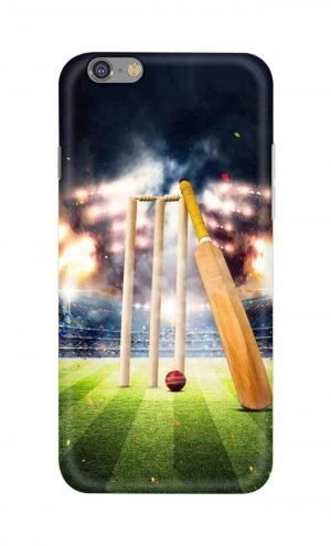 For Apple iPhone 6 6s Printed Mobile Case Back Cover Pouch (Cricket Bat Ball)