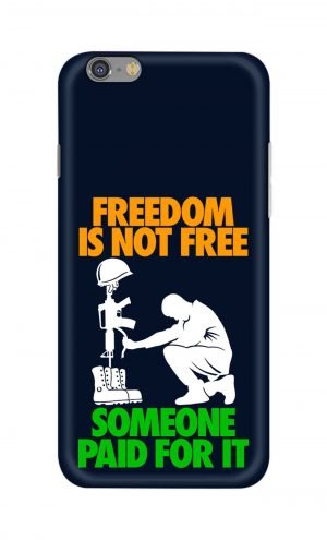 For Apple iPhone 6 Plus 6s Plus Printed Mobile Case Back Cover Pouch (Freedom Is Not Free)