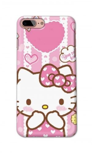 For Apple iPhone 7 Plus 8 Plus Printed Mobile Case Back Cover Pouch (Hello Kitty Pink)