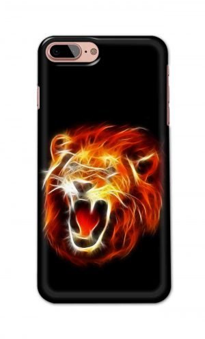 For Apple iPhone 7 Plus 8 Plus Printed Mobile Case Back Cover Pouch (Lion Fire)
