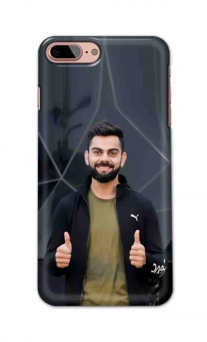 For Apple iPhone 7 Plus 8 Plus Printed Mobile Case Back Cover Pouch (Virat Kohli)