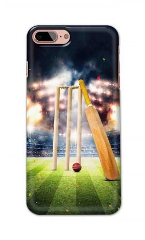 For Apple iPhone 7 Plus 8 Plus Printed Mobile Case Back Cover Pouch (Cricket Bat Ball)