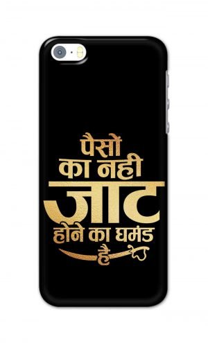 For Apple iPhone SE Printed Mobile Case Back Cover Pouch (Paison Ka Nahi Jaat Hone Ka Ghamand Hai)