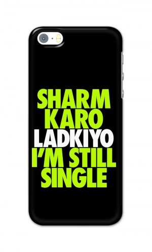 For Apple iPhone SE Printed Mobile Case Back Cover Pouch (Sharm Karo Ladkiyon)