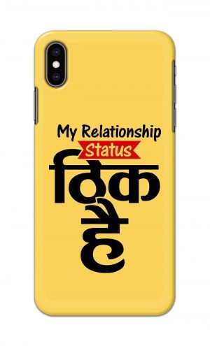 For Apple iPhone XS Max Printed Mobile Case Back Cover Pouch (My Relationship Status)