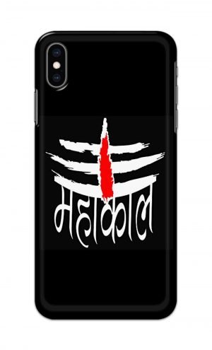 For Apple iPhone XS Max Printed Mobile Case Back Cover Pouch (Mahakaal)