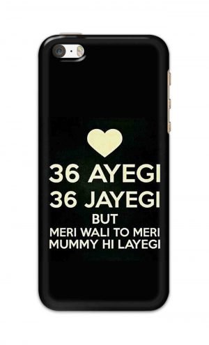 For Apple iPhone 5 5s Printed Mobile Case Back Cover Pouch (36 Aayegi 36 Jayegi)