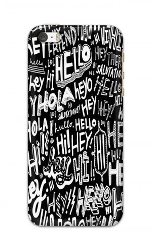 For Apple iPhone 5 5s Printed Mobile Case Back Cover Pouch (Black And White Graffiti)