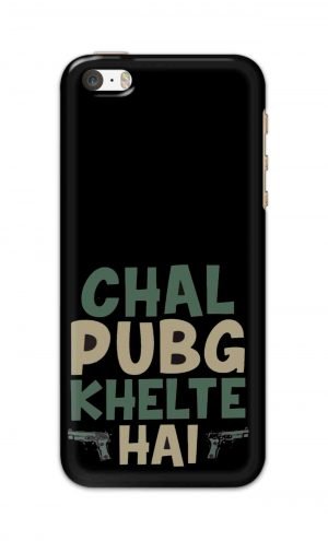 For Apple iPhone 5c Printed Mobile Case Back Cover Pouch (Pubg Khelte Hain)