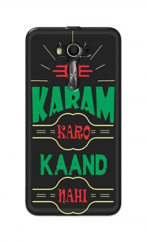 For Asus Zenfone 2 Laser ZE550KL Printed Mobile Case Back Cover Pouch (Karam Karo Kaand Nahi)