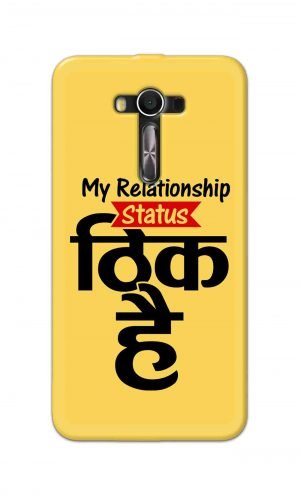 For Asus Zenfone 2 Laser ZE550KL Printed Mobile Case Back Cover Pouch (My Relationship Status)