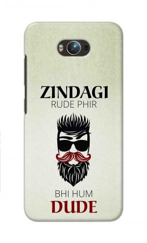For Asus Zenfone Max Printed Mobile Case Back Cover Pouch (Jindagi Rude Fir Bhi Hum Dude)