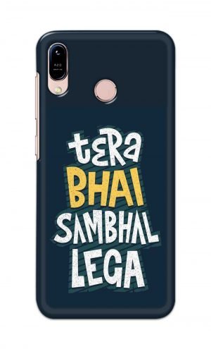 For Asus Zenfone Max M1 Printed Mobile Case Back Cover Pouch (Tera Bhai Sambhal Lega)