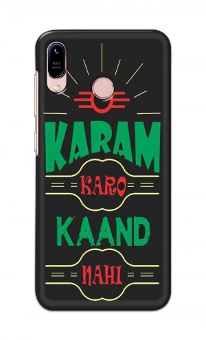 For Asus Zenfone Max M1 Printed Mobile Case Back Cover Pouch (Karam Karo Kaand Nahi)