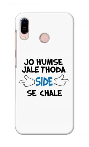 For Asus Zenfone Max M1 Printed Mobile Case Back Cover Pouch (Jo Humse Jale Thoda Side Se Chale)