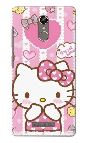 For Gionee S6S Printed Mobile Case Back Cover Pouch (Hello Kitty Pink)