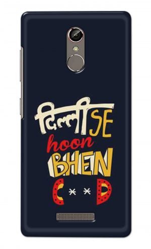 For Gionee S6S Printed Mobile Case Back Cover Pouch (Dilli Se Hoon)