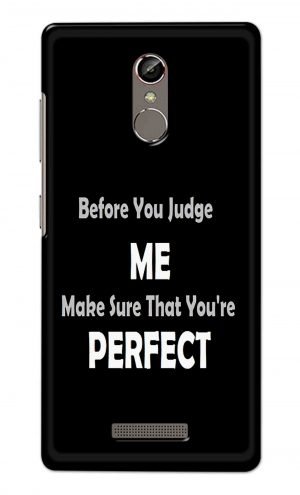 For Gionee S6S Printed Mobile Case Back Cover Pouch (Before You Judge Me)