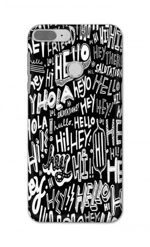For Huawei Honor 9 Lite Printed Mobile Case Back Cover Pouch (Black And White Graffiti)