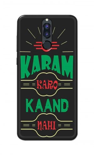 For Huawei Honor 9i Printed Mobile Case Back Cover Pouch (Karam Karo Kaand Nahi)