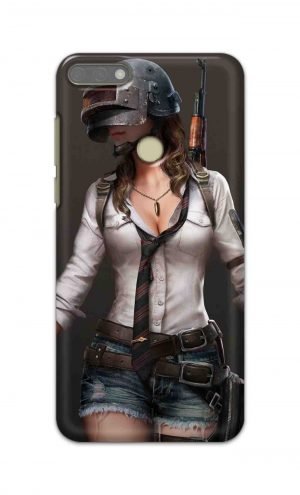 For Huawei Honor 7C Printed Mobile Case Back Cover Pouch (Pubg Girl)