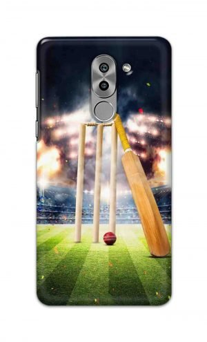For Huawei Honor 6X Printed Mobile Case Back Cover Pouch (Cricket Bat Ball)