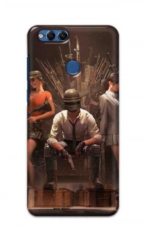 For Huawei Honor 7X Printed Mobile Case Back Cover Pouch (Pubg Sitting)