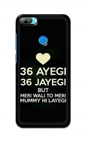 For Huawei Honor 9N Printed Mobile Case Back Cover Pouch (36 Aayegi 36 Jayegi)