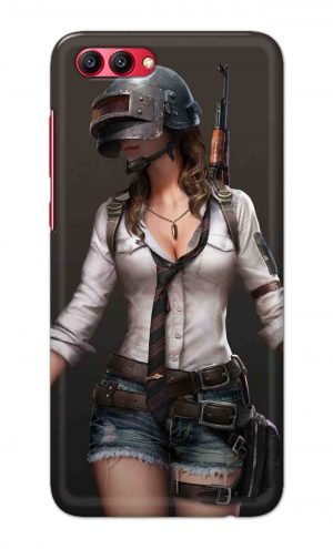 For Huawei Honor V10 Printed Mobile Case Back Cover Pouch (Pubg Girl)