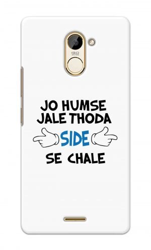 For Infinix Hot 4 Pro Printed Mobile Case Back Cover Pouch (Jo Humse Jale Thoda Side Se Chale)