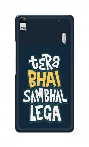 For Lenovo A7000 Printed Mobile Case Back Cover Pouch (Tera Bhai Sambhal Lega)