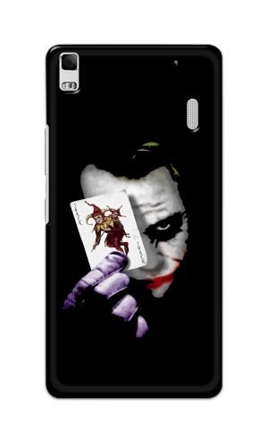 For Lenovo A7000 Printed Mobile Case Back Cover Pouch (Joker Card In Hand)