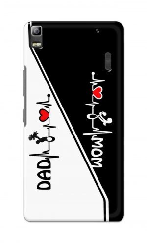 For Lenovo K3 Note Printed Mobile Case Back Cover Pouch (Mom Dad)