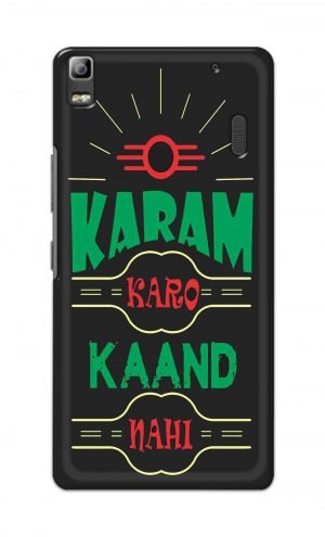 For Lenovo K3 Note Printed Mobile Case Back Cover Pouch (Karam Karo Kaand Nahi)