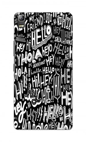 For Lenovo K3 Note Printed Mobile Case Back Cover Pouch (Black And White Graffiti)