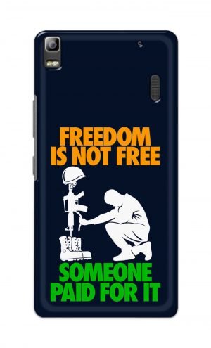 For Lenovo K3 Note Printed Mobile Case Back Cover Pouch (Freedom Is Not Free)