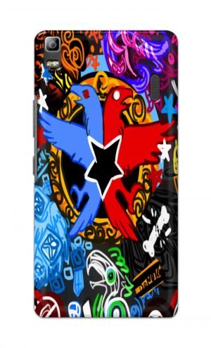 For Lenovo K3 Note Printed Mobile Case Back Cover Pouch (Colorful Eagle)